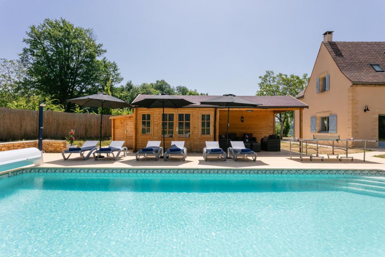 Luxury 3 Bed Home With Heated Swimming Pool Air Con And Boules Pitch Salignac-Eyvigues Luaran gambar