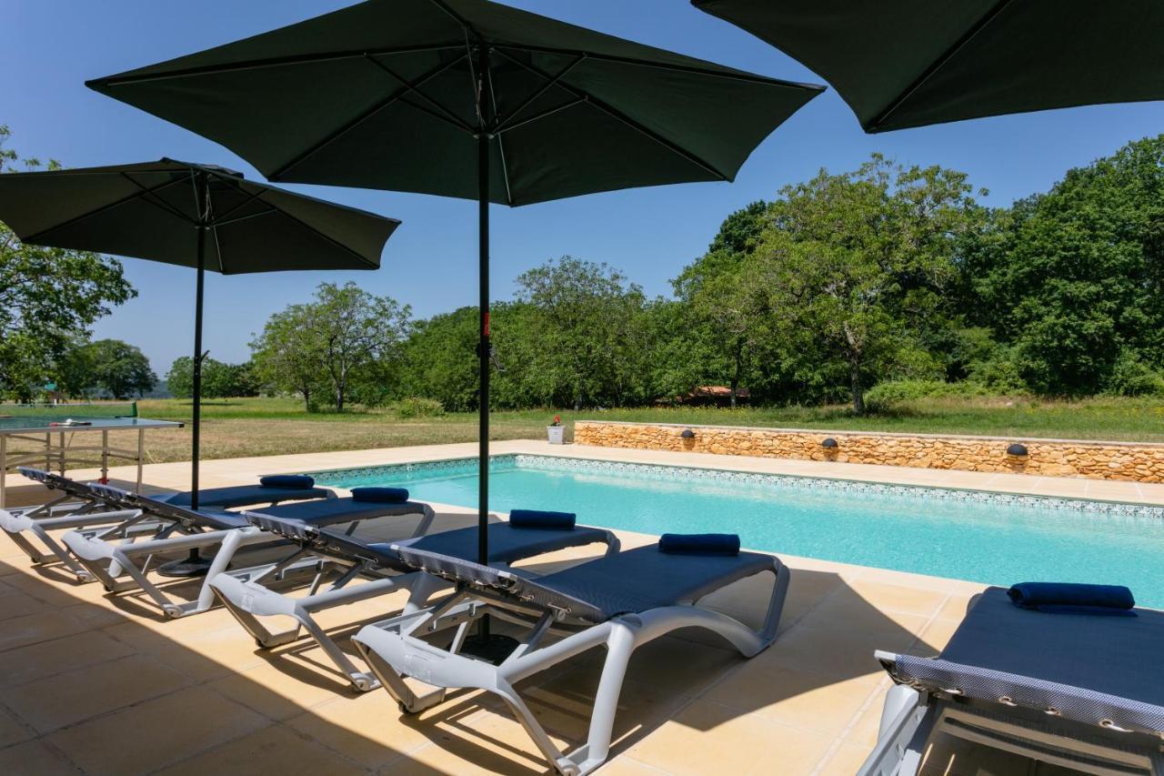 Luxury 3 Bed Home With Heated Swimming Pool Air Con And Boules Pitch Salignac-Eyvigues Luaran gambar